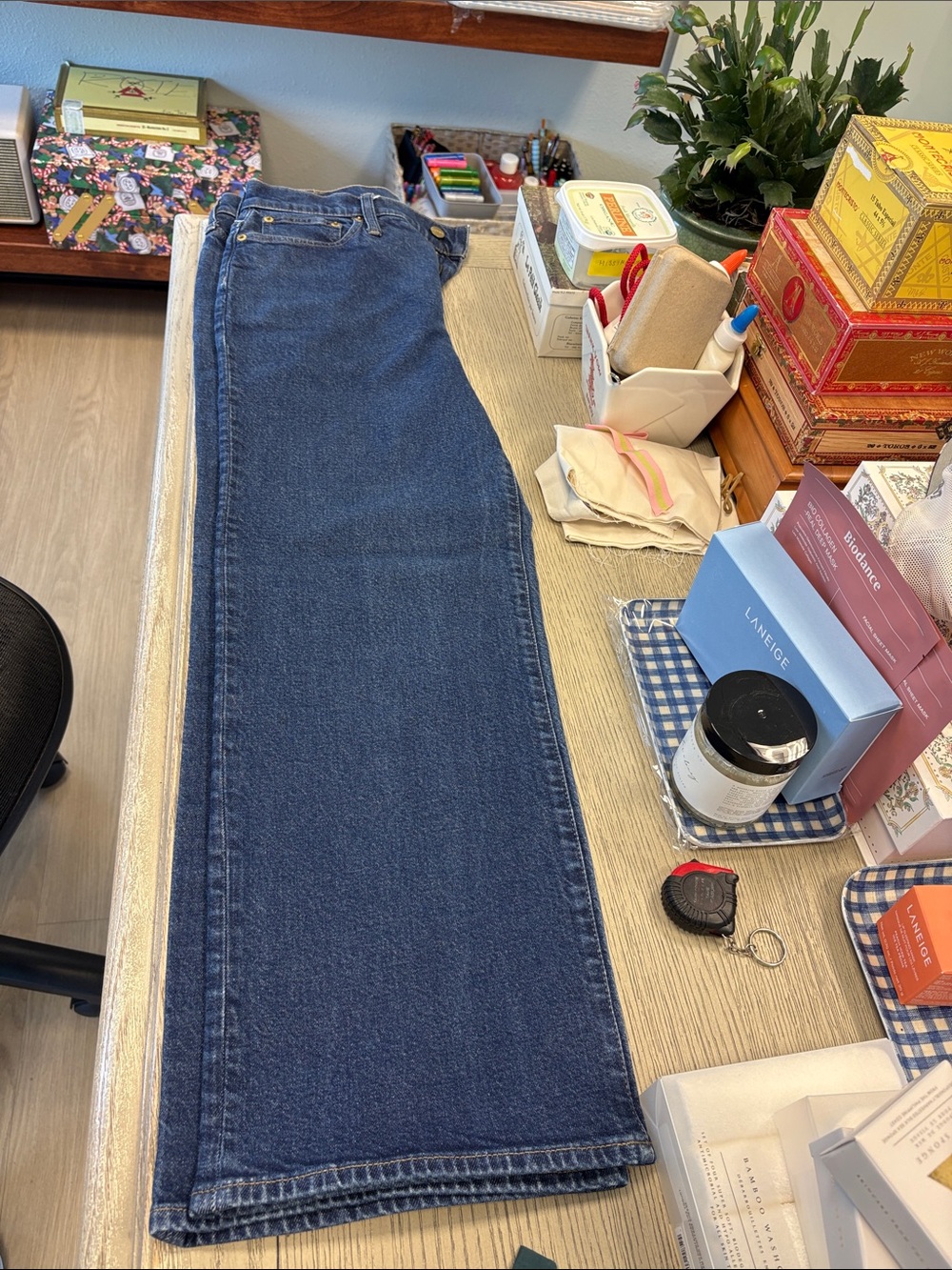 Banana Republic Dark Blue Wide Leg Jeans